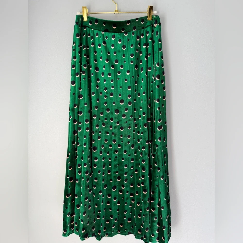 Maeve Carly Pleated Geometric Print Pleated Midi Skirt - Picture 3 of 8